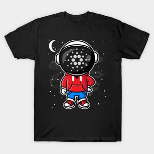 Hiphop Astronaut Cardano Crypto ADA Coin To The Moon Token Cryptocurrency Wallet Cardano HODL Birthday Gift For Men Women Kids T-Shirt